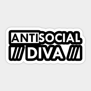 Antisocial Diva Sticker